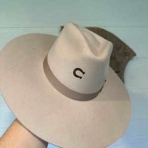 Charlie hat size small wore one time minor staining as shown on pictures